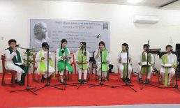 শিশু একাডেমিতে গান, কবিতা ও পাঠাভিনয়ে কবিগুরুকে স্মরণ