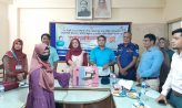 কবিরহাটে বঙ্গমাতার জন্মবার্ষিকীতে সেলাই মেশিন ও হুইল চেয়ার বিতরণ