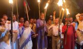 সেনবাগে জাসদের হরতাল নৈরাজ্য বিরোধি মশাল মিছিল