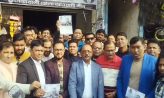 মাইজদীতে জেলা শহরে যুবলীগের পক্ষ থেকে লিফলেট বিতরণ