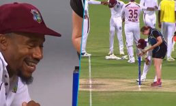উইন্ডিজ ক্রিকেটারের মজার কাণ্ড, বার্তা পাঠালেন স্টাম্প মাইকে