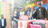 সেনবাগে শতাধিক মানুষের মাঝে কম্বল বিতরণ