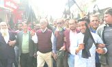 সেনবাগে বিএনপির কালো পতাকা মিছিল এবং জামায়াতের বিক্ষোভ মিছিল
