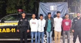 চৌমুহনীর পার্ক থেকে অস্ত্রসহ গ্রেপ্তার কিশোর গ্যাংয়ের ৫ সদস্য কারাগারে