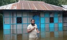 চাটখিলে বাড়ছে বন্যার পানি, জনমনে আতঙ্ক