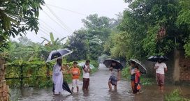 মহুরী নদীর পানি ঢুকায় জেলাজুড়ে বন্যা পরিস্থিতি আরো অবনতি
