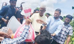 সেনবাগে বন্যার্তদের মাঝে জয়নুল আবদিন ফারুকের ত্রাণ বিতরণ