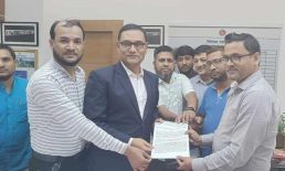 সুবর্ণচর এক্সপ্রেস ট্রেন চালুর দাবিতে রেলের সচিবকে স্মারকলিপি প্রদান