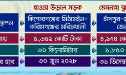 মেঘনা নদীতে ঝুলন্ত সেতু-হাওরের উড়াল সড়ক প্রকল্প বাতিল হচ্ছে
