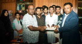 ক্যানসার আক্রান্ত শিক্ষার্থীর পাশে নোবিপ্রবি প্রশাসন 