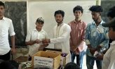সেনবাগে ছাত্রদলের উদ্যোগে ৬ শতাধিক ছাত্রের মাঝে কলম ও মিষ্টি বিতরণ