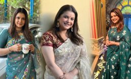 শাড়িতে ভক্তদের নজর কাড়লেন শবনম ফারিয়া