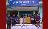 বেগমগঞ্জ মডেল থানার অভিযানে অস্ত্র ও মাদকসহ আটক ৫