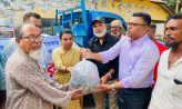 বন্যায় ক্ষতিগ্রস্ত প্রান্তিক মৎস্য চাষীদের মাঝে মাছের পোনা বিতরণ