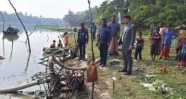 অবৈধ বালু উত্তোলন, অভিযানে ড্রেজারপাম্প জব্দ