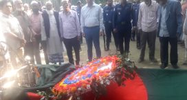 বেগমগঞ্জে বীরমুক্তিযোদ্ধা এ কে এম সাহেব উল্লাহকে রাষ্ট্রীয় মর্যাদায় দাফন
