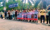 হাতিয়া যুবদল নেতার উপর হামলার প্রতিবাদে মানববন্ধন