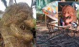 চারুকলায় ফ্যাসিস্টের মুখাকৃতিতে আগুন
