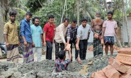 দাদপুরে মাওলানা সুলতান আহমদ পাঠাগারের কার্যালয়ের নির্মাণ কাজের উদ্বোধন