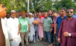 নয়তলা ভবন থেকে পড়ে নিহত তিন শ্রমিকের পরিবারের পাশে ছাত্রদল নেতা নাছির