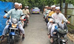 কোম্পানীগঞ্জে সুসজ্জিত গাড়ি বহরে প্রধান শিক্ষকের বিদায়