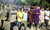 মিটফোর্ডে নৃশংস হত্যাকাণ্ডের প্রতিবাদে নোবিপ্রবিতে বিক্ষোভ মিছিল