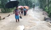 ফেনীতে বন্যা নিয়ন্ত্রণ বাঁধে ভাঙন, লোকালয়ে ঢুকছে পানি