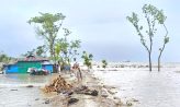 হাতিয়ায় অস্বাভাবিক জোয়ারে দ্বীপঅঞ্চল প্লাবিত
