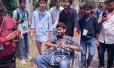 হুইলচেয়ারে ভোট কেন্দ্রে এলেন মেঘমল্লার বসু
