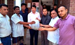 জেলার ৬১৪ চাষীর মাঝে মাছের পোনা বিতরণ