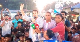 হাতিয়ায় ধানের শীষের পক্ষে শাহ নাওয়াজের নেতৃত্বে বিশাল শোডাউন