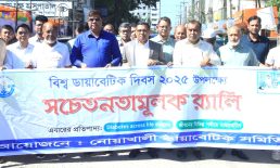 বিশ্ব ডায়াবেটিক দিবস উপলক্ষ্যে বর্ণাঢ্য র‍্যালি ও আলোচনা সভা