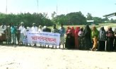 আগুনের চিহ্ন নেই, তবুও ঘর পোড়ানোর মামলা প্রতিবাদে এলাকাবাসীর মানববন্ধন
