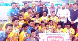 লক্ষ্মীপুরে আন্তঃকলেজ ফুটবলে চ্যাম্পিয়ন কাজী ফারুকী কলেজ