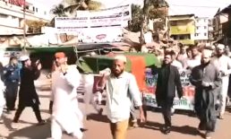 ইনকিলাব মঞ্চের ওসমান হাদির হত্যার প্রতিবাদে সেনবাগে কফিন মিছিল