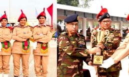 বিএনসিসির কেন্দ্রীয় ক্যাম্পিং ও সমাপনী কুচকাওয়াজে নোসক বিএনসিসির অংশগ্রহণ