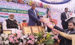 কোম্পানীগঞ্জে তিন গুণী শিক্ষককে এক্স-স্টুডেন্ট ফোরামের সংবর্ধনা