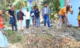সুধারামে প্রবাসীর অর্থায়নে মাটি ভরাট করে আধা কিলো রাস্তা মেরামত