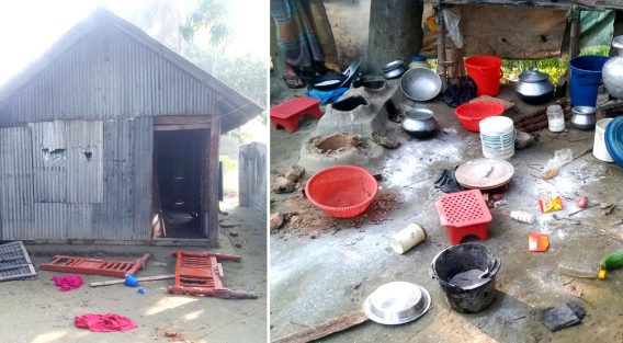নোয়াখালী ইউনিয়নে বসতবাড়িতে হামলা-ভাঙচুর-লুটপাট