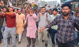 ধানের শীষকে বিজয়ী করতে খলিফারহাটে বিএনপির গণমিছিল