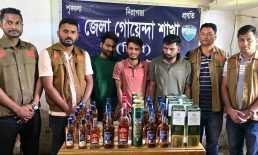 একলাশপুর থেকে ৩৯ বোতল বিদেশি মদসহ তিন মাদক ব্যবসায়ী আটক