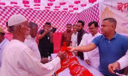 কোম্পানীগঞ্জে ৫ শতাধিক অসহায় পরিবারের মাঝে ঈদ সামগ্রী বিতরণ