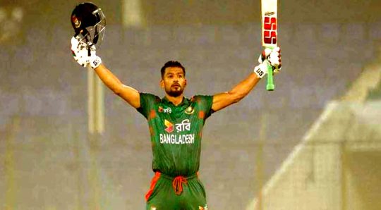 শান্তর সেঞ্চুরিতে বাংলাদেশের ঝুলিতে ২৬৫ রান