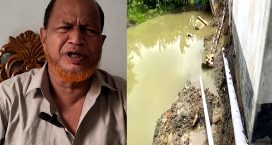 কোম্পানীগঞ্জে পুকুর খনন করে অবসরপ্রাপ্ত সেনা সদস্যের প্রাচীর ঝুঁকির মুখে, প্রতিবাদ করায় মারধর ও শারীরিক হেনস্তার অভিযোগ