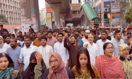 নাসীরুদ্দীন পাটওয়ারীর ওপর হামলা, প্রতিবাদে এনসিপির বিক্ষোভ