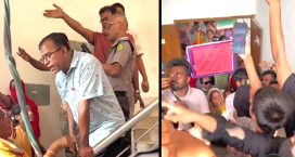 রামিসা হত্যার বিচারের দাবিতে থানায় ঢুকে এলাকাবাসীর বিক্ষোভ