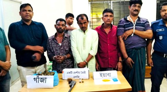 কোম্পানীগঞ্জে পুলিশি অভিযানে অস্ত্র ও মাদকসহ গ্রেফতার ৬