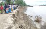 কোম্পানীগঞ্জে নদীভাঙন রোধে দ্রুত স্লুইসগেট নির্মাণ ও জিও ব্যাগ ফেলার দাবিতে মানববন্ধন