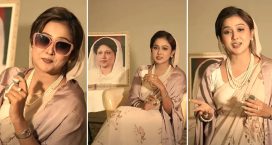 খালেদা জিয়ার সাজে অভিনেত্রী চমক, যা বলছেন নেটিজেনরা