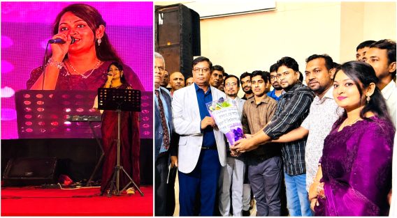 নবীনবরণে গান গাইলেন রাবি ছাত্রদল নেত্রী জাহিন বিশ্বাস এশা